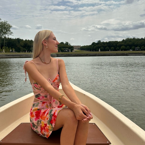 For love and lemons pink and green floral print dress - Picture 8 of 8